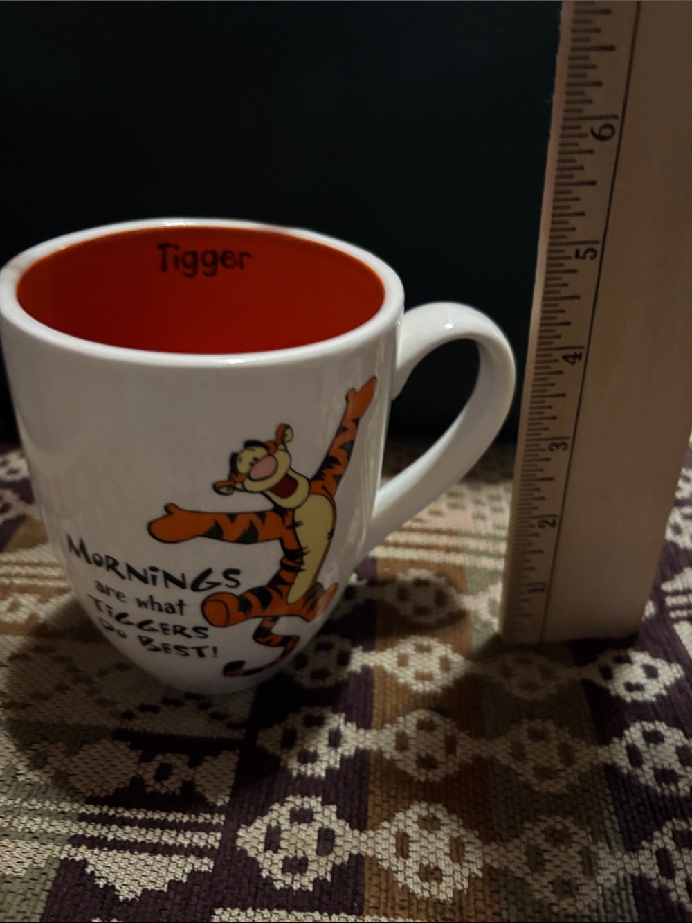 Disney Hallmark Tigger Coffee Mug “Mornings Are What Tiggers Do Best” EUC - Picture 6 of 7